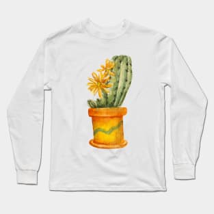 Watercolor cactus Long Sleeve T-Shirt